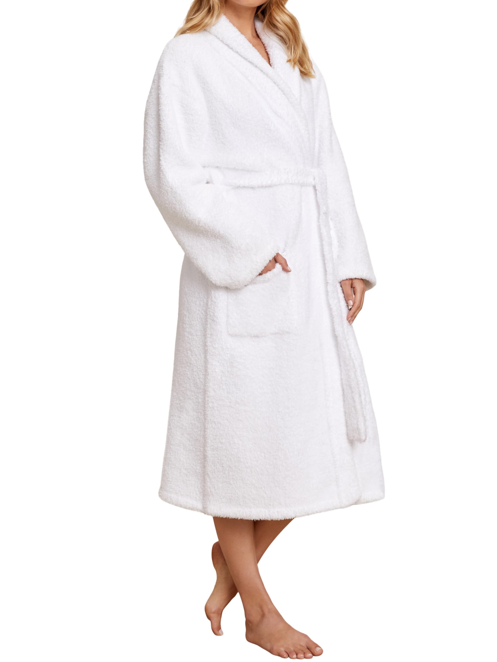 Barefoot Dreams Cozychic Adult Robe - Ultra Soft & Luxurious Bathrobe for Women & Men - Perfect for Spa, Lounge & Relaxation at Home