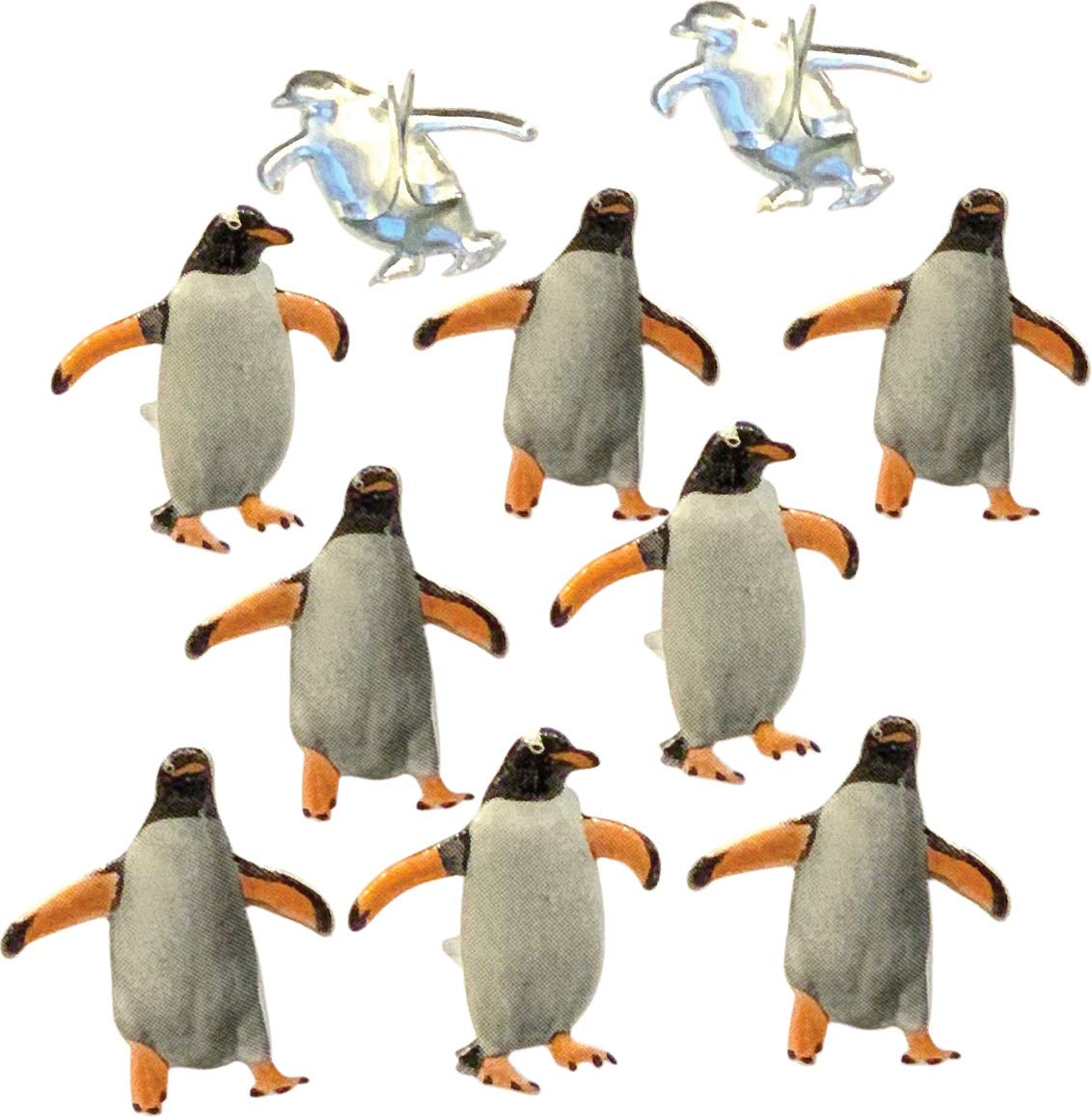 EYELET OUTLET LLC - Premium Penguin-Shaped Brads for Scrapbooking & Crafting (One Size) - Perfect for Card Making, DIY Projects & Paper Crafts