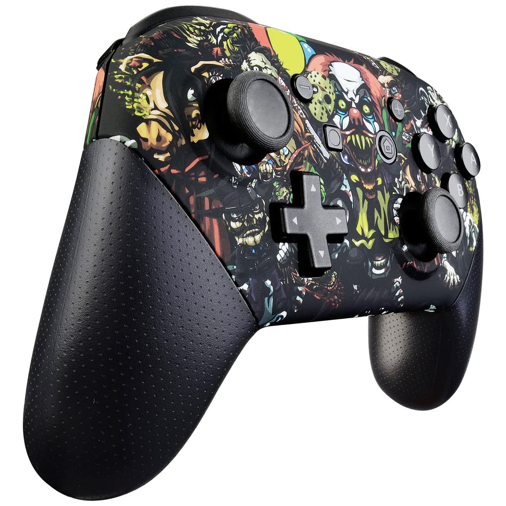 MODDEDZONE Custom Pro Controller for Nintendo Switch - Scary Party Edition | Wireless Gamepad with Motion Controls & HD Rumble | Perfect for Horror Games & Multiplayer Parties