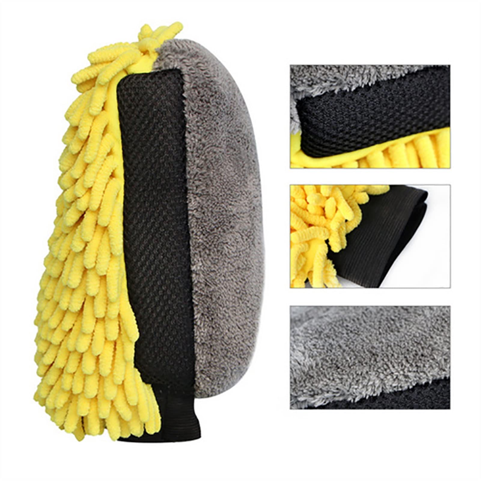 Premium Microfiber Car Wash Gloves - Thick Coral Fleece Cleaning Mitt for Auto Detailing, Hand Wash & Vehicle Care (1PC, Double-Sided) - Perfect for Car Washing, Motorcycle Cleaning & Household Dusting