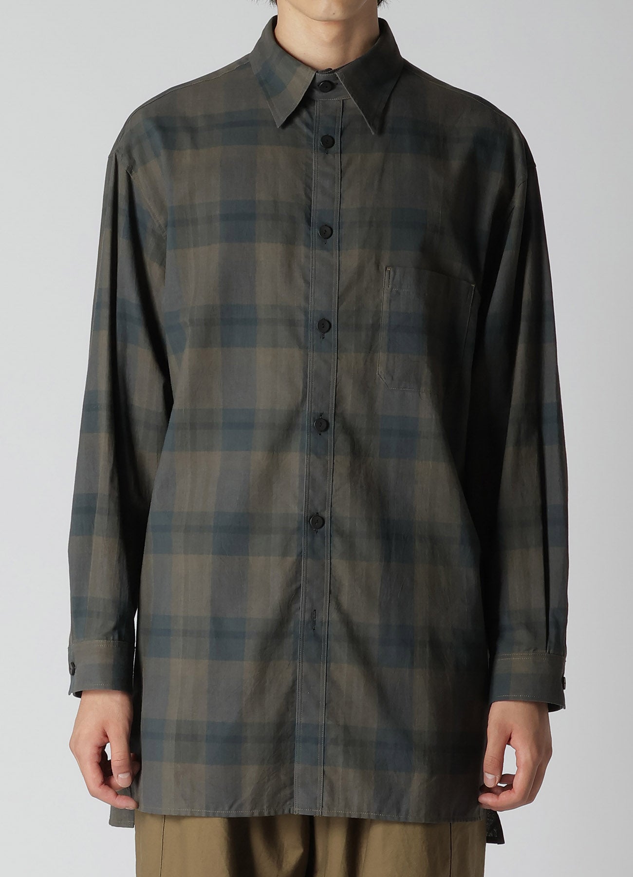 Stylish Cotton Linen Plaid Shirt with Layered Collar | Comfortable Casual Button Down Shirt for Men | Perfect for Office, Date Night & Outdoor Activities