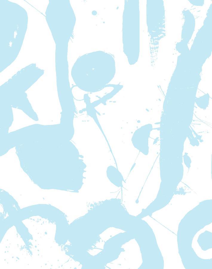 Chris Benz 'El Quijote' Baby Blue Wallpaper - Premium Peel & Stick Wallpaper for Nursery, Bedroom, and Living Room Decor