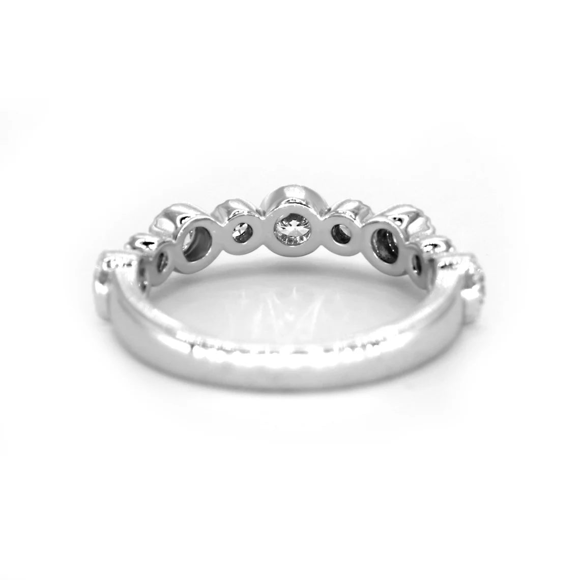 0.85 Carat Round Diamond Wedding Stackable Band - Bezel Set Milgrain Accent Ring for Women - Perfect for Bridal, Anniversary, and Everyday Elegant Jewelry