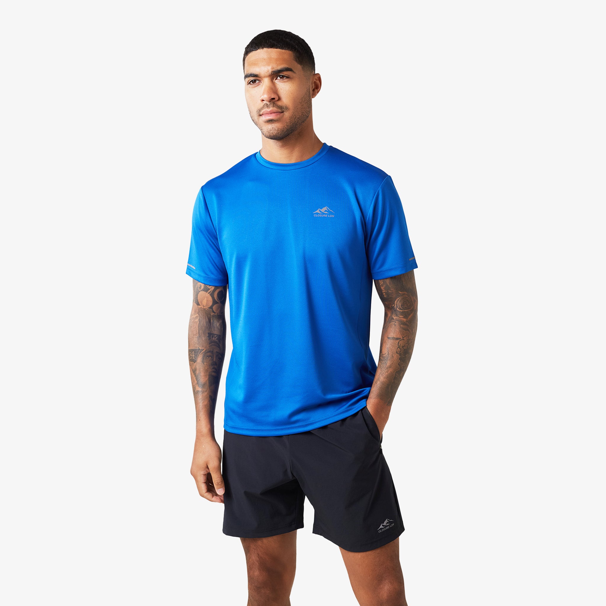 Premium Cut & Sew Cobalt Blue T-Shirt for Men - Soft Cotton Comfort Fit Tee - Perfect for Casual Wear, Gym & Everyday Outfits