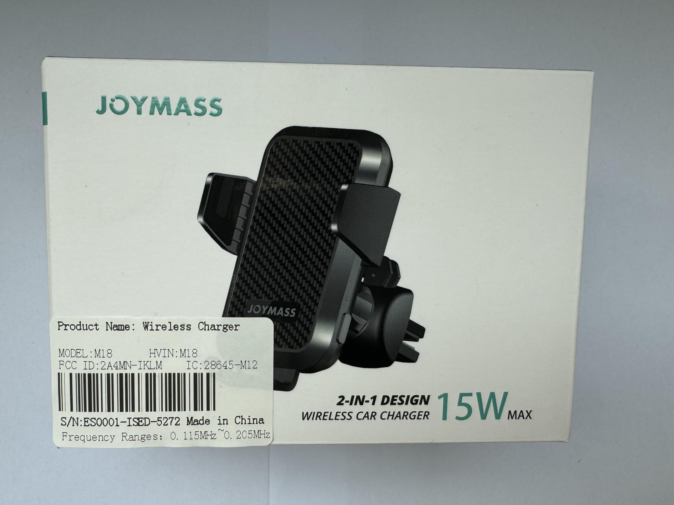 JOYMASS 15W Fast Wireless Car Charger - Auto Clamping Phone Holder for iPhone 15/14/13/12 Pro Max/Mini & Samsung Galaxy S24/S23/S22/S21/Note 20 - Vent Mount Car Accessories (Silver) | Perfect for Commuting, Road Trips & Hands-Free Driving