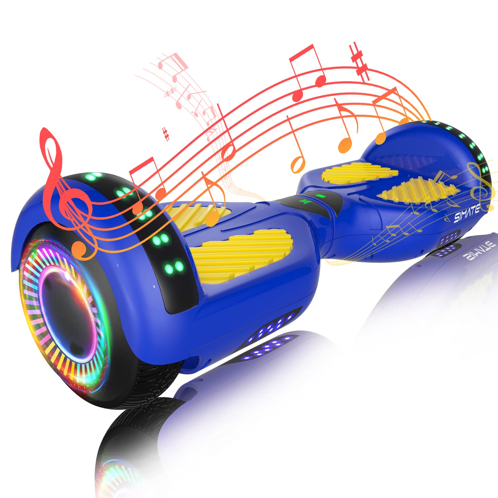 Electric Scooter with Bluetooth Speaker & Colorful LED Lights - Fun Ride for Kids, Adults, Boys & Girls of All Ages | Perfect for Commuting, Outdoor Play & Birthday Gifts