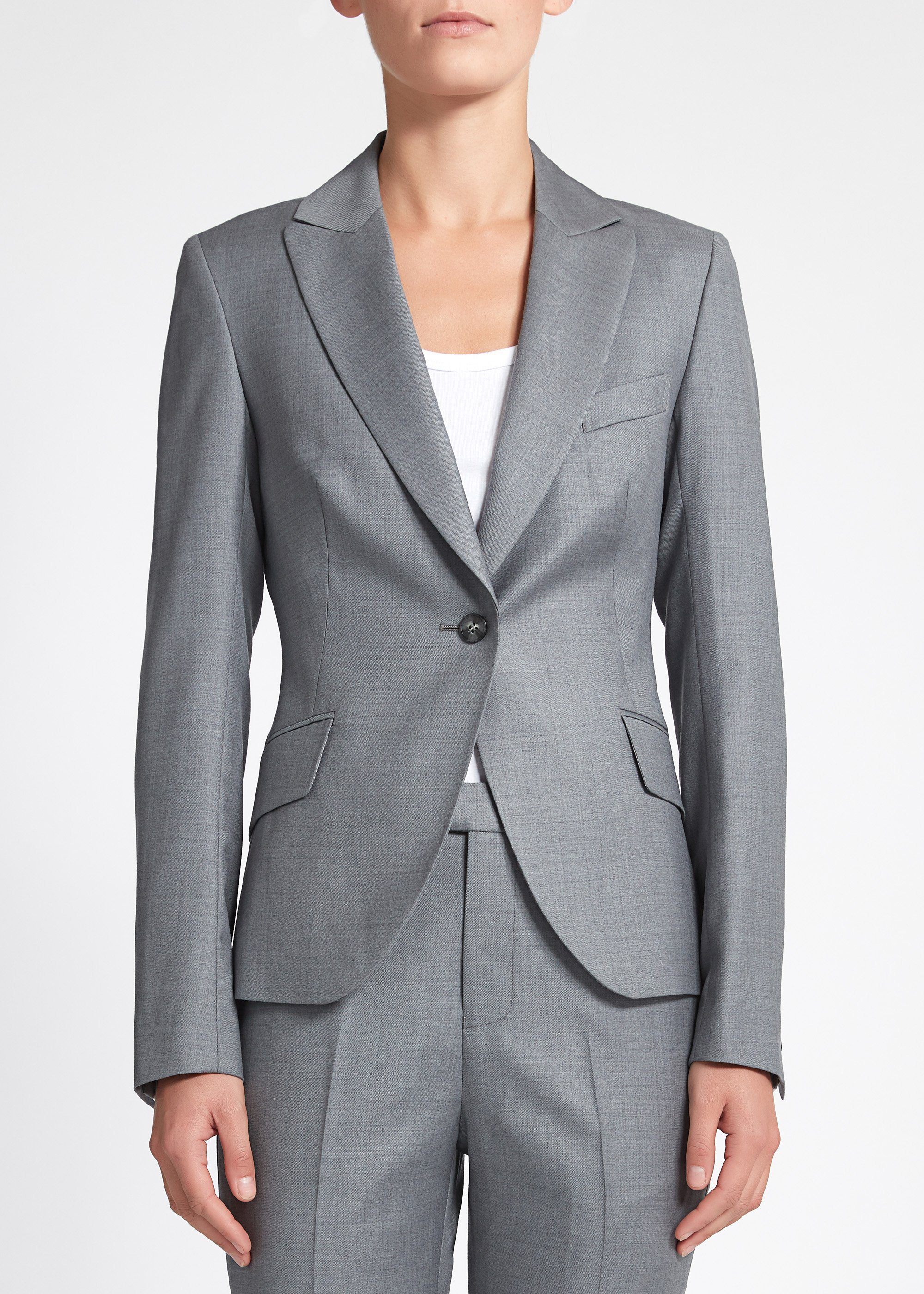 Camila Suit in Light Grey - Elegant Women's Business Blazer Set for Office, Interviews & Professional Events
