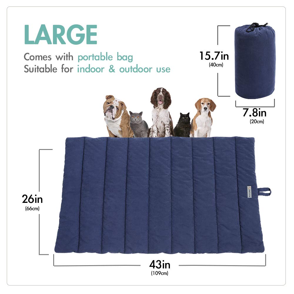 **Waterproof Outdoor Dog Bed - Large, Durable & Washable Pet Mat for Camping, Travel & Home Use**    **SEO优化说明**：   1. 核心关键词前置（
