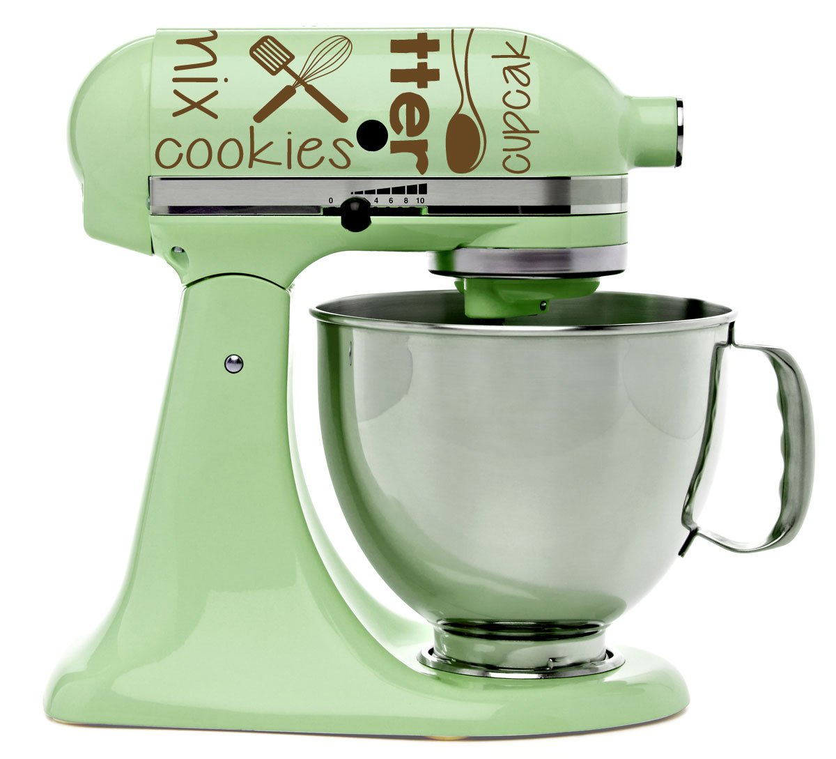 Subway Style Baking Cookies Brown Decal Wrap for Kitchen Mixer - Premium Vinyl Sticker for Stand Mixers - Perfect for Home Baking & Kitchen Decor