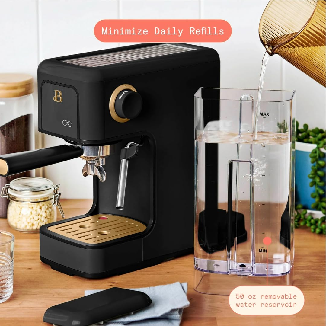Premium 20-Bar Pressure Espresso Machine - Slim Fast Heating Coffee Maker with Milk Frother, High Performance Black Sesame Design - Perfect for Home Baristas & Coffee Shops