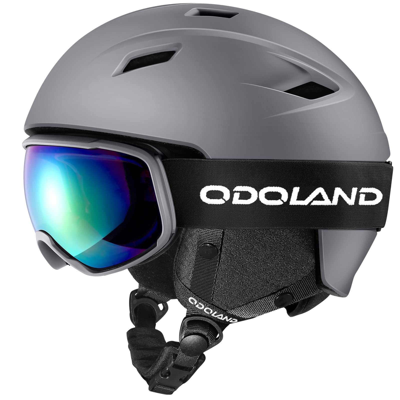 Odoland Snow Ski Helmet & Goggles Set - Windproof Protective Gear for Skiing & Snowboarding - Adult Winter Sports Safety Equipment for Ski Resorts & Mountain Adventures