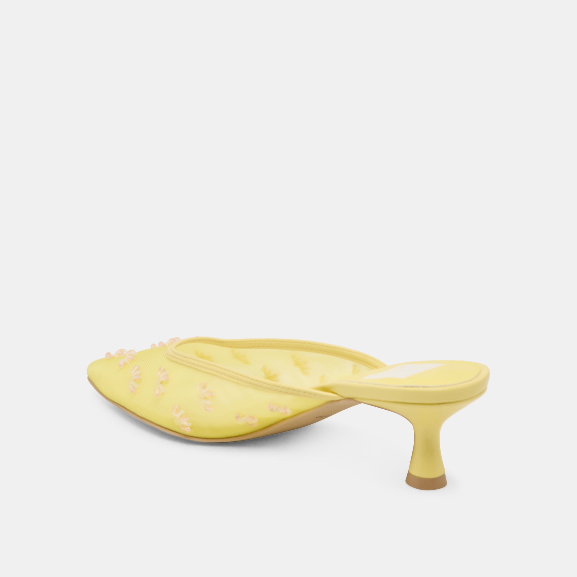 CLARA Women's Wide Heel Sandals - Comfortable Mesh Lemon Yellow Summer Shoes for Walking, Beach, and Outdoor Activities