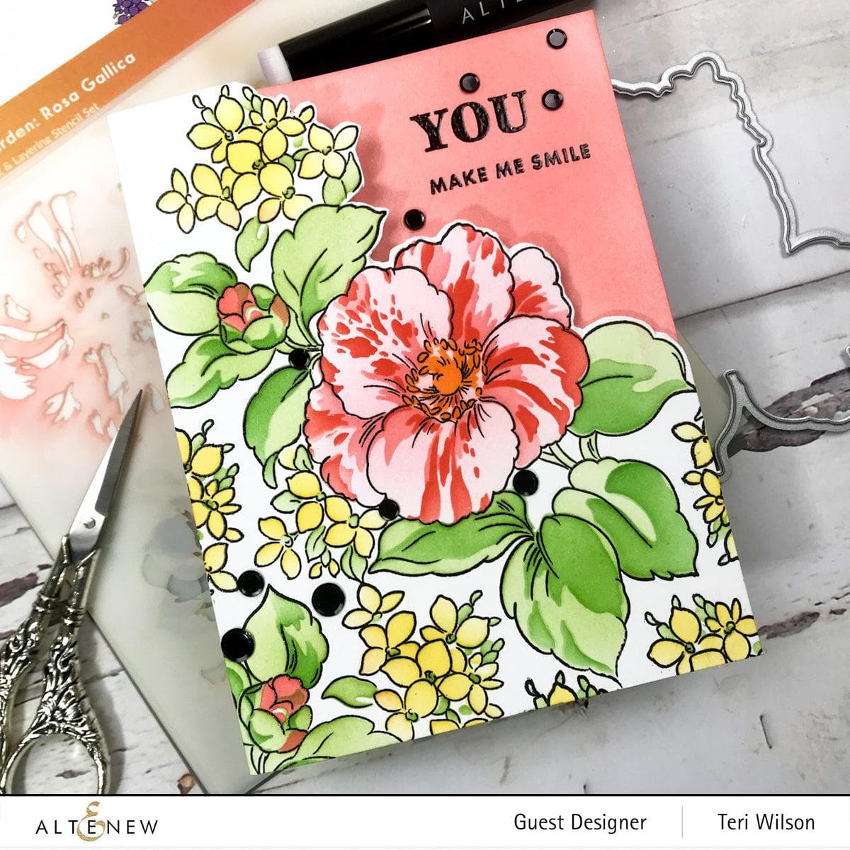 Rosa Gallica & Add-On Die Bundle for DIY Garden Crafting – Perfect for Scrapbooking, Card Making, and Home Decor Projects
