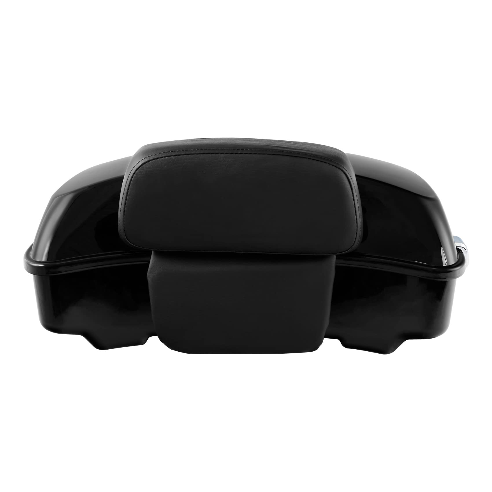 Premium Green-L Chopped Tour Pack Trunk with Black Latch Backrest Pad - Compatible with Harley Road King, Street Glide & Electra Glide (2014-2025 Touring Models) - Perfect for Long-Distance Rides & Motorcycle Camping