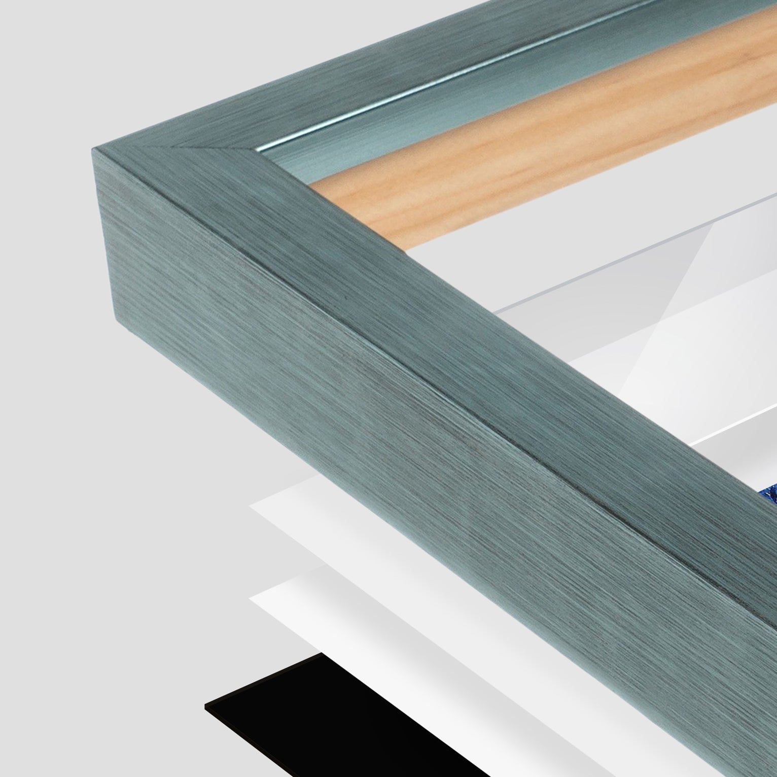 Electric Sky Narrow Width Wall Frame Set of 4 - Modern Minimalist Picture Frames for Home & Office Decor - Perfect for Gallery Walls, Living Room, Bedroom & Office Displays