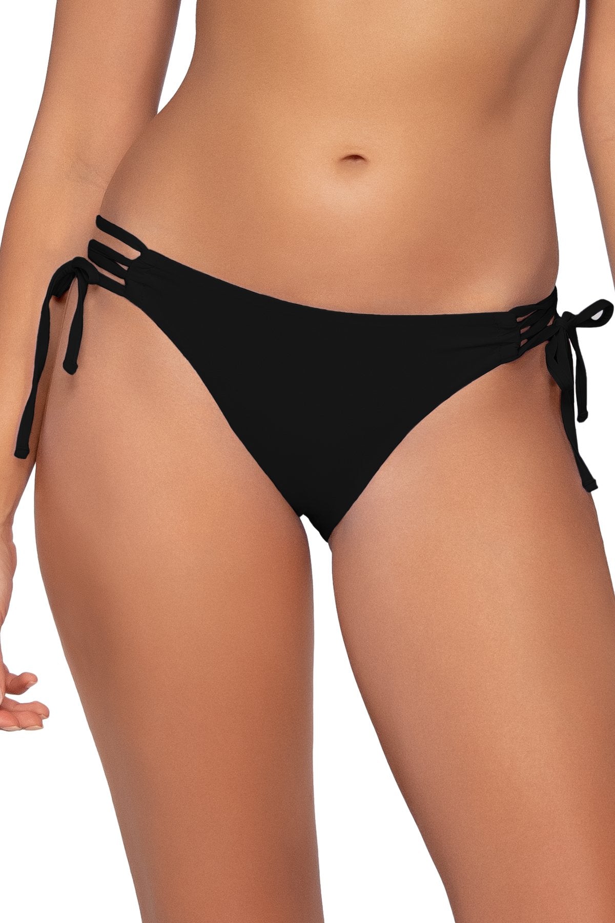 B Swim Black Out Peyton Bikini Bottom - High Waisted Swimwear for Women, Sexy & Comfortable Beachwear - Perfect for Pool Parties, Vacations & Summer Getaways
