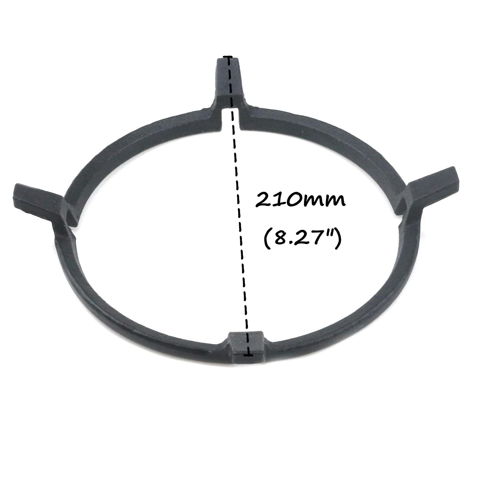 Premium Cast Iron Stove Trivets - Non-Slip Black Pan Holder & Wok Support Ring - Durable Cooktop Accessories for Milk Pots & Kitchen Utensils (4-Ear Design) - Perfect for Gas Stoves, Induction Cooktops & Outdoor Cooking
