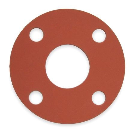 3 Inch SBR Red Full Face Gasket - High Temperature & Chemical Resistant for Automotive, Plumbing & Industrial Applications