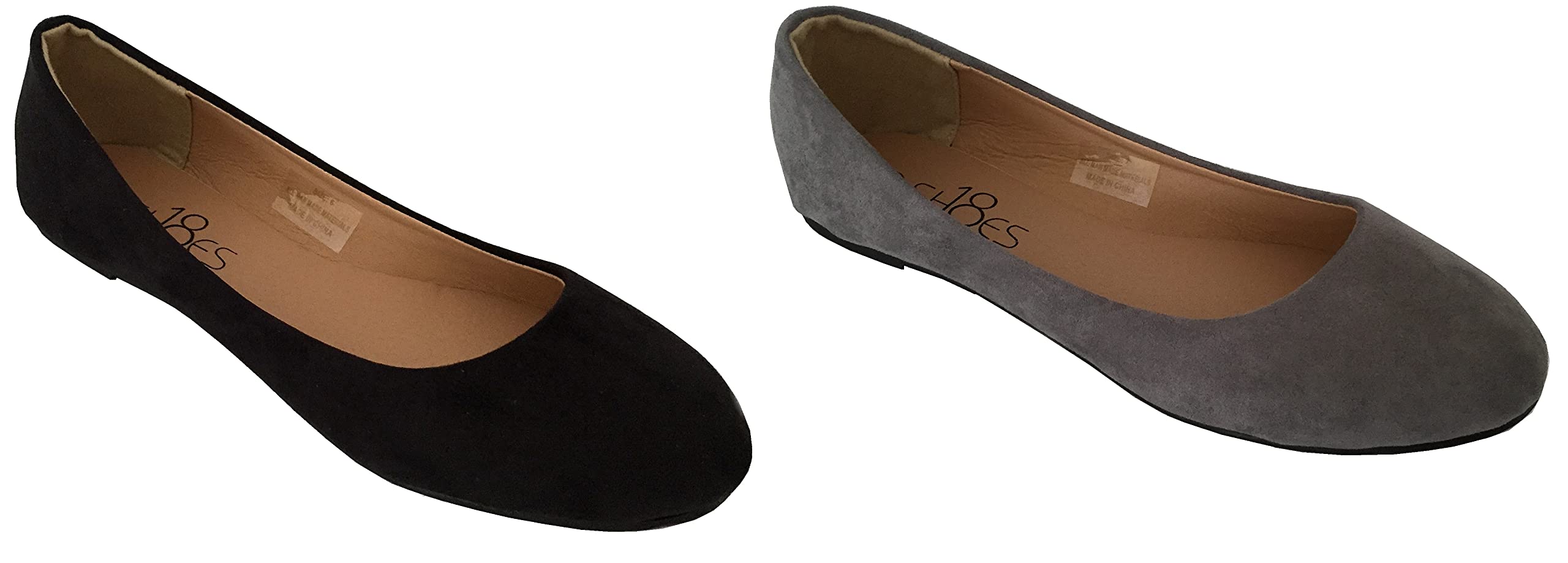 Shoes8teen Women's Round Toe Ballet Flats - 2 Pairs Pack | Comfortable Casual Shoes for Work, Office & Daily Wear