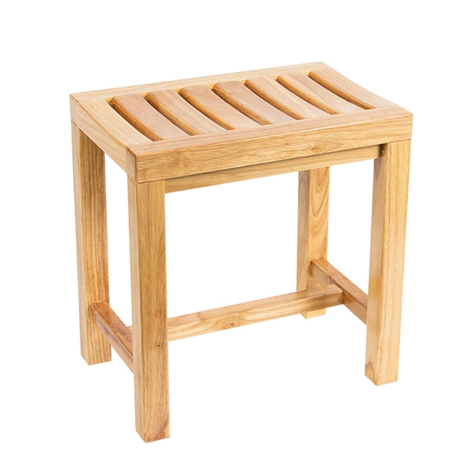 Premium Heavy Duty Shower Seat Bath Chair - Sturdy Wooden Bathroom Bench Stool with Tool-Free Assembly | Lightweight & Portable for Travel | Supports 550 lbs (250kg) | Ideal for Elderly, Disabled & Post-Surgery Bathroom Safety