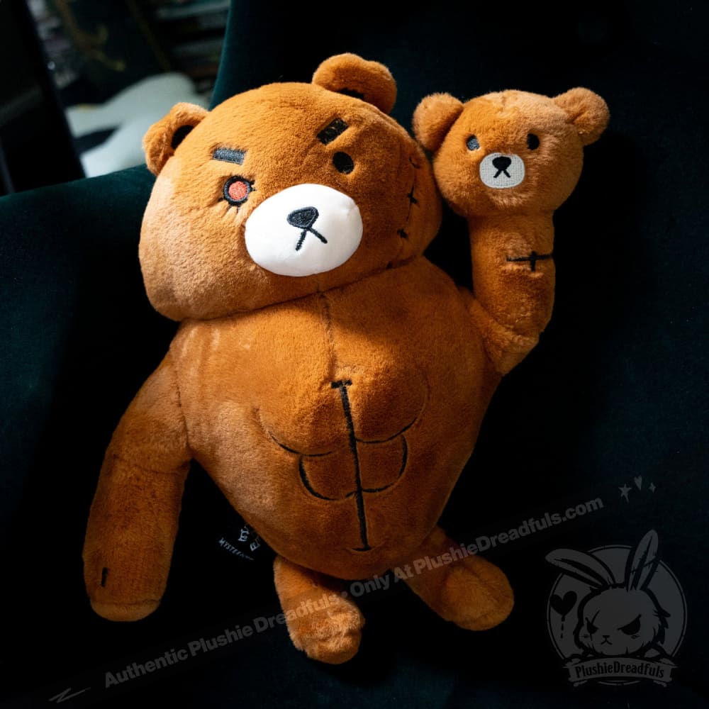 Plushie Dreadfuls Bearfisted Ripped Bear Stuffed Animal Toy - Cute Huggable Plush for Kids, Gift for Bear Lovers, Perfect for Bedroom Decor & Comfort
