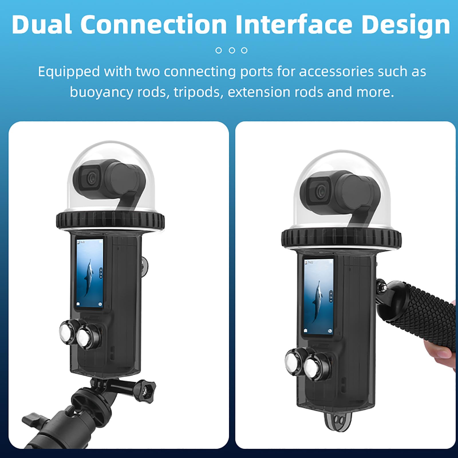 Pocket 3 Action Camera Waterproof Case - IP68 Dustproof & Underwater Housing for Diving, Snorkeling & Extreme Sports - Perfect for GoPro Hero, DJI Osmo Action Accessories