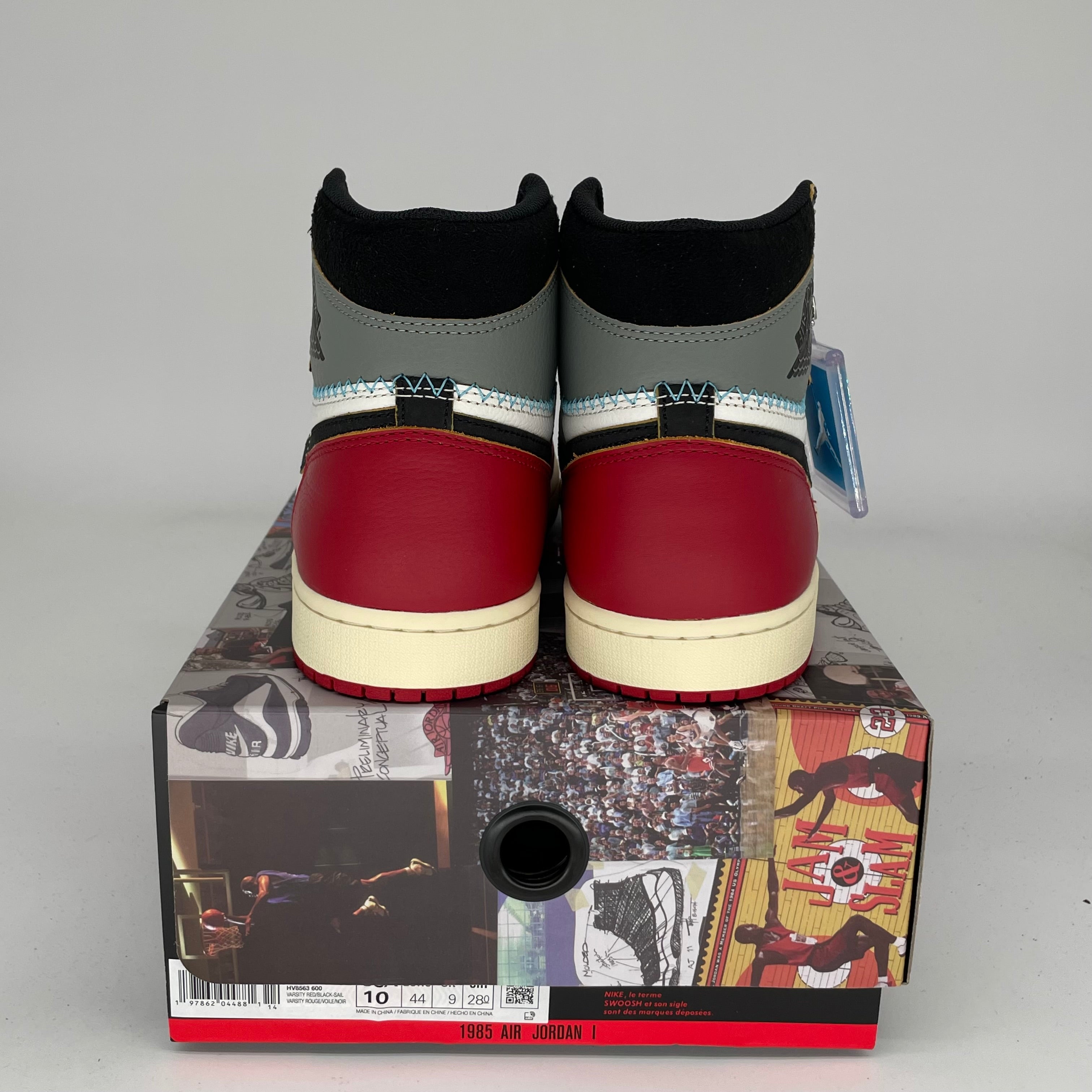 Air Jordan 1 Union LA Chicago Shadow Sneakers - Men's Size 10 (HV8563-600) - Retro Basketball Shoes for Streetwear & Casual Outfits