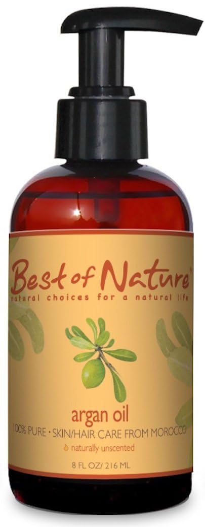 100% Pure Moroccan Argan Oil - 8oz Natural Body & Hair Treatment for Dry Skin, Split Ends & Scalp Care | Hydrating Moisturizer for Massage, DIY Beauty & Daily Skincare Routine
