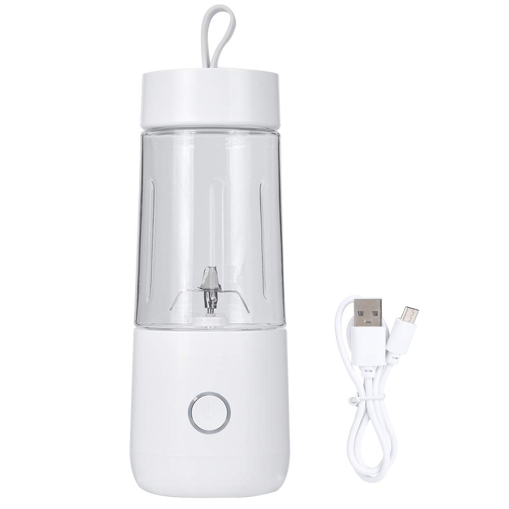 OhhGo 350ml Portable Mini USB Electric Fruit Juicer Blender Cup - Compact Juice Maker for Smoothies, Shakes & Healthy Drinks at Home, Office or Travel (White)