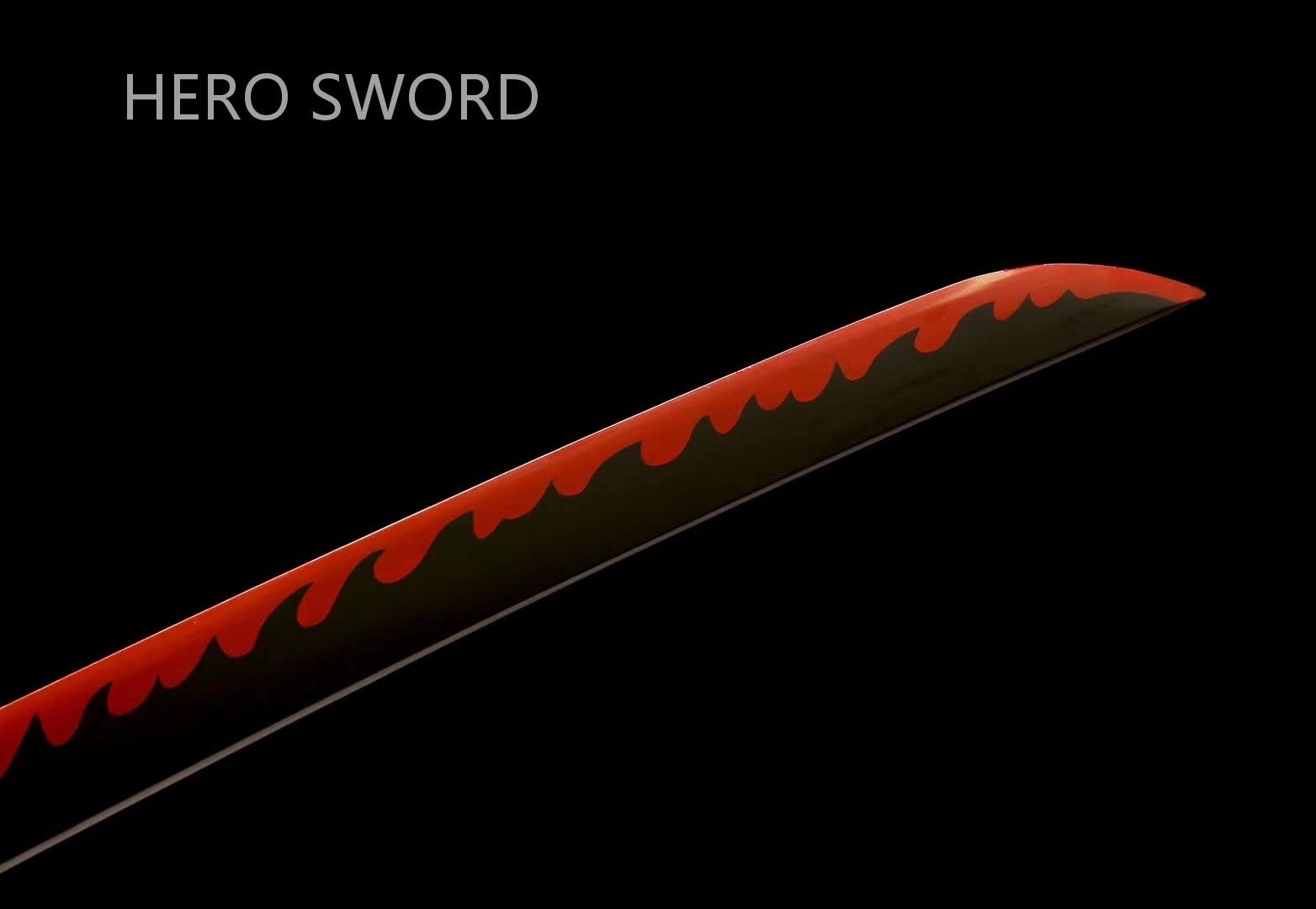 Handmade Demon Slayer Katana Sword - 1060 Carbon Steel Full Tang Samurai Sword with Sharp Blade - Japanese Anime Cosplay Weapon for Collectors & Martial Arts Training - Perfect for Cosplay, Display, and Anime Enthusiasts