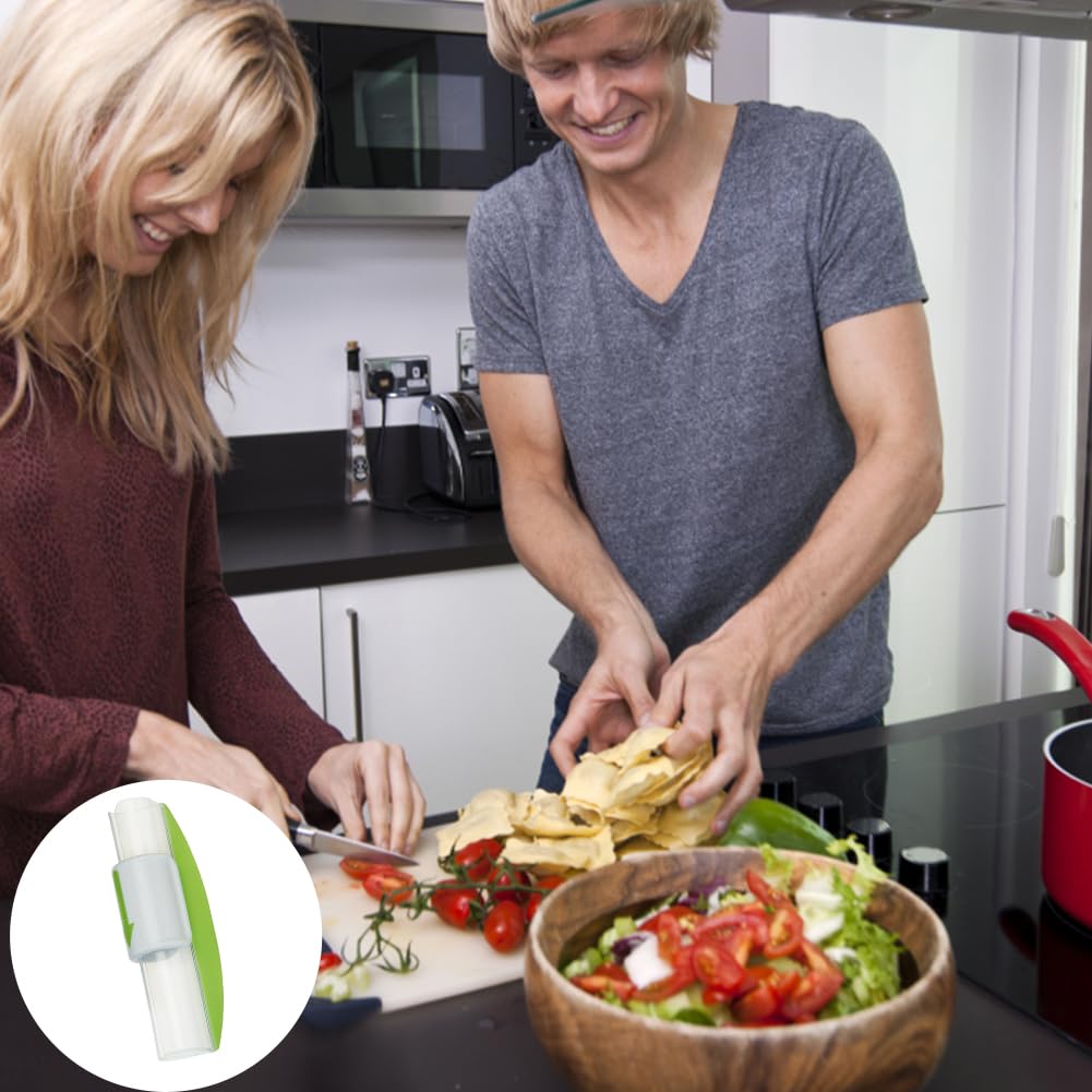 Best Grape Cutter for Kids & Toddlers - Safe Tomato Slicer, Small Fruit Cutter for Grapes, Strawberries & Vegetables - Perfect for Fruit Salad, School Lunches & Healthy Snacks (Green)