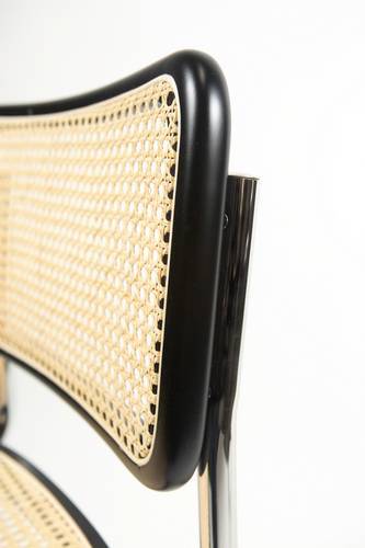 Marcel Breuer Cesca Cane Side Chair - Black Wood Frame & Woven Cane Seat | Mid-Century Modern Dining Chair for Kitchen, Dining Room & Office | Ergonomic & Stylish Home Decor
