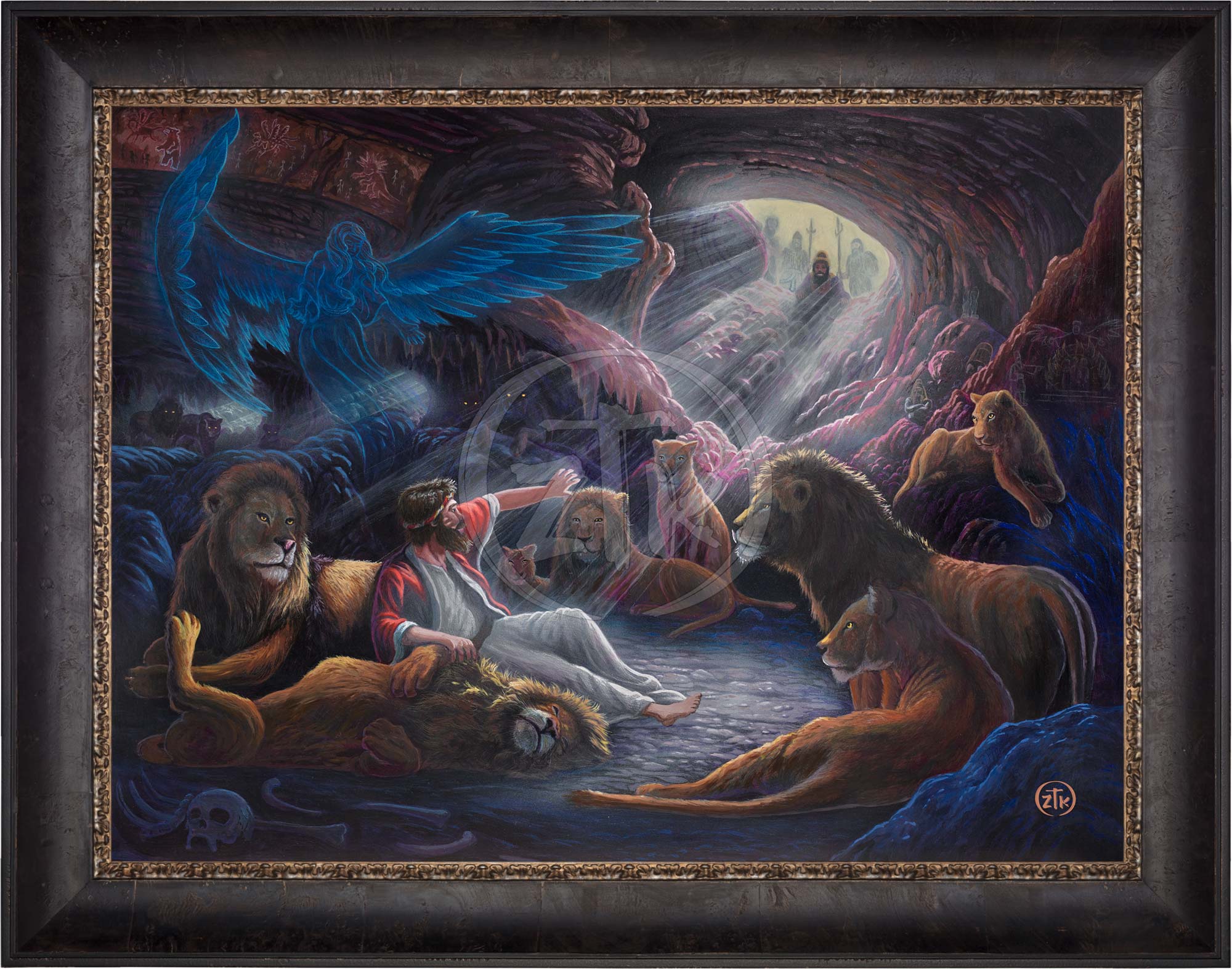 Daniel in the Lion's Den Limited Edition Canvas Wall Art - Biblical Story Painting for Home Decor, Church, Office & Gift