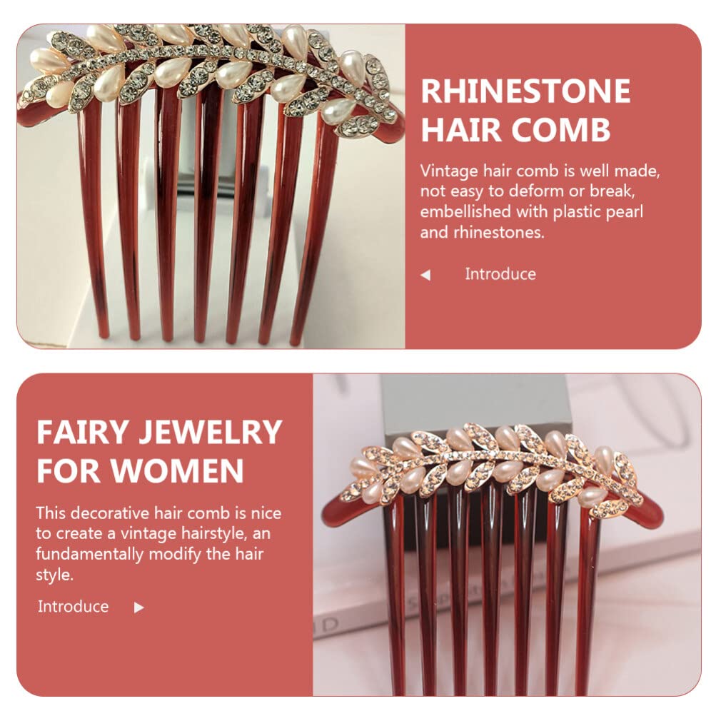 Beaupretty Elegant Crystal Pearl Hair Clips for Women - Handmade Wedding Bridal Hair Accessories, Fine Hair Pins, Bow Hair Clips, Bun & Bangs Styling - Perfect for Weddings, Prom, Parties & Special Occasions