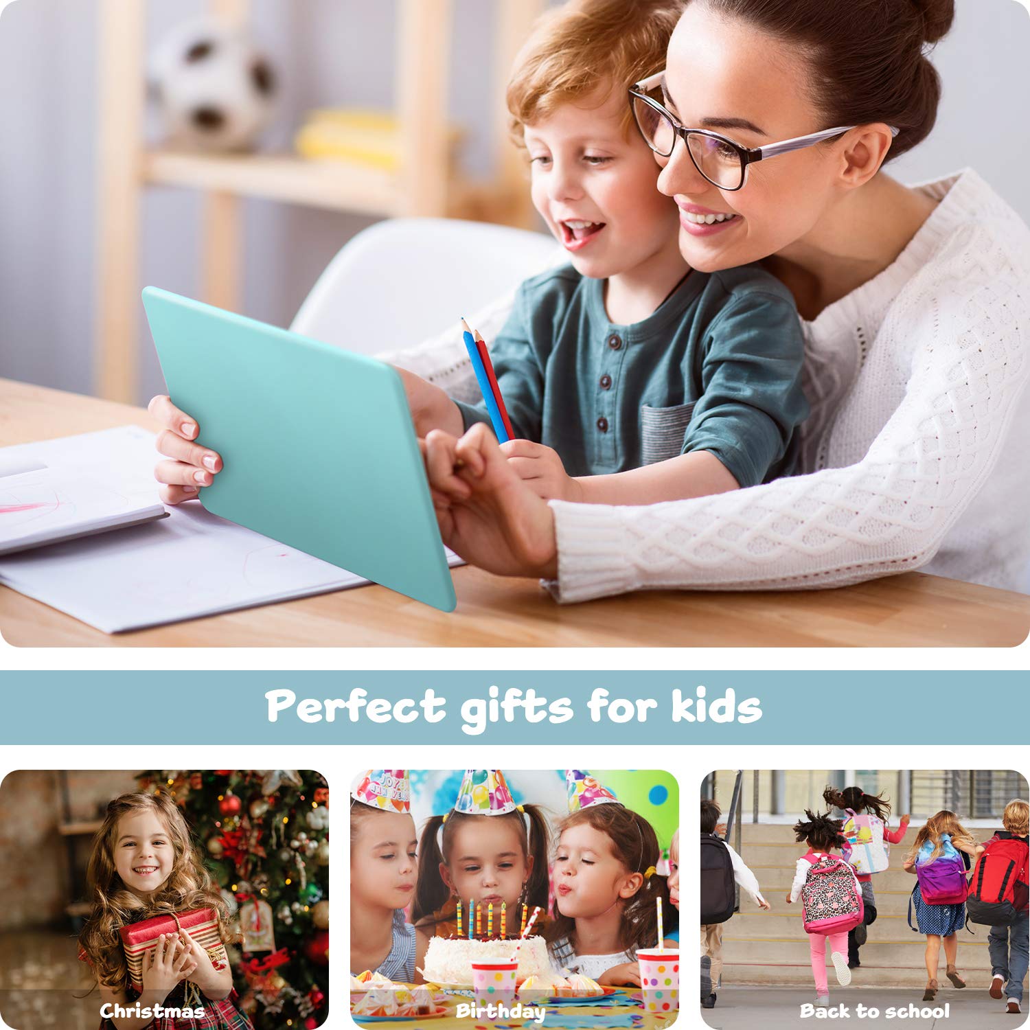 Bravokids 10 Inch LCD Writing Tablet & 8.5 Inch Cat Doodle Board - Educational Drawing Toys for 3-6 Year Old Girls & Boys | Perfect Toddler Gifts for Birthday, Travel & Classroom Learning Activities