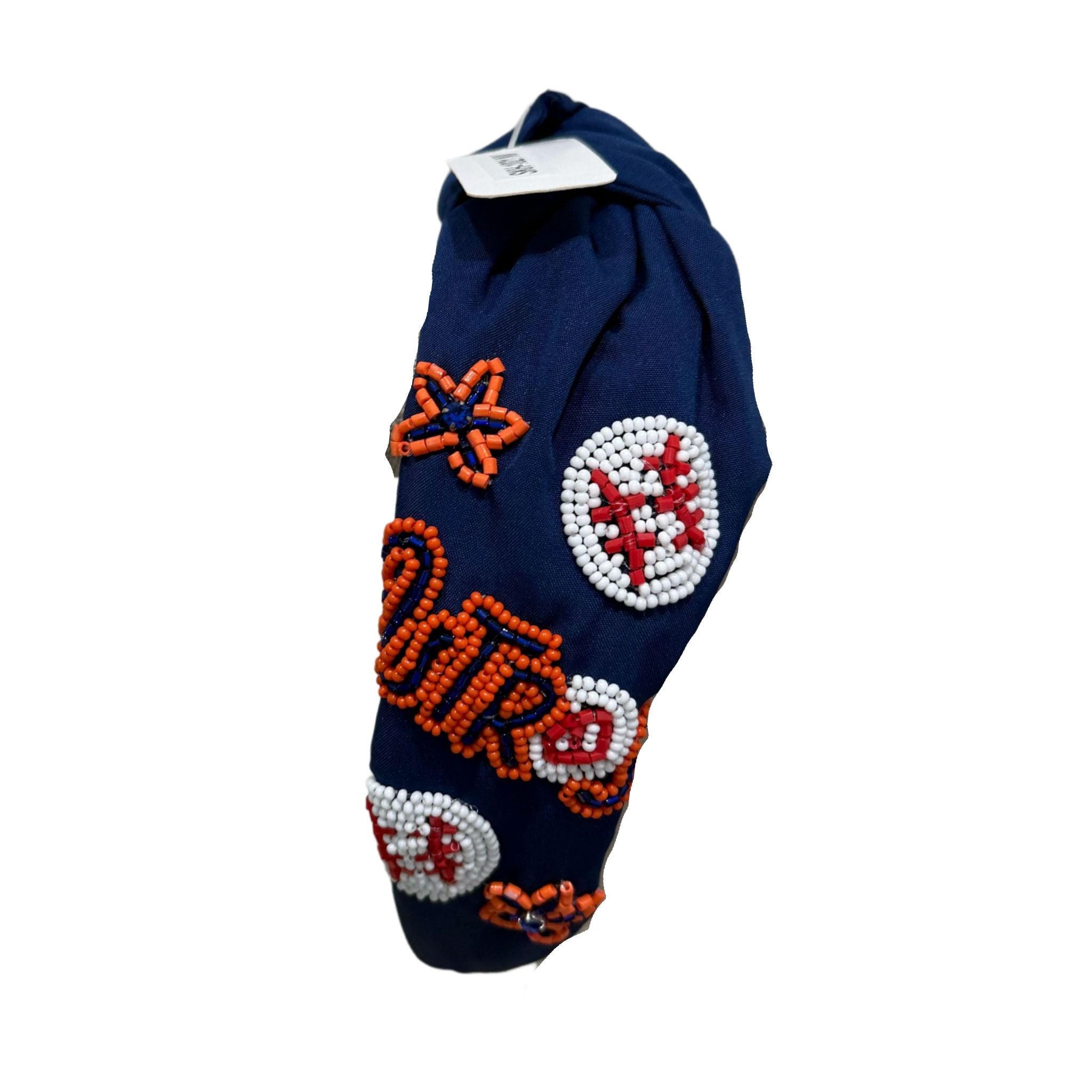 Astros Baseball Headband for Men & Women - Moisture Wicking Sports Headband for Running, Workout, Gym - Navy Blue Performance Headwear