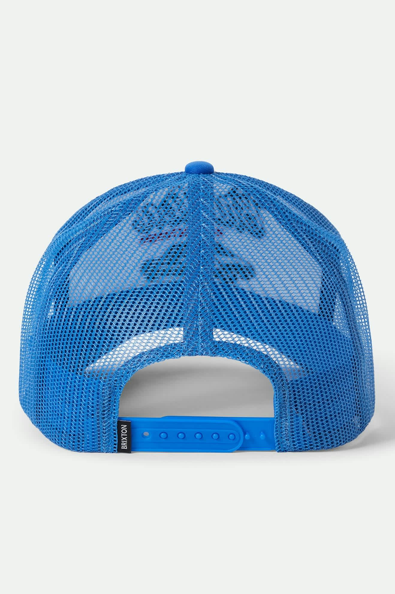 Speed and Service Netplus Trucker Hat - Electric Blue | Adjustable Snapback Cap for Men & Women | Perfect for Outdoor Activities, Sports, and Casual Wear