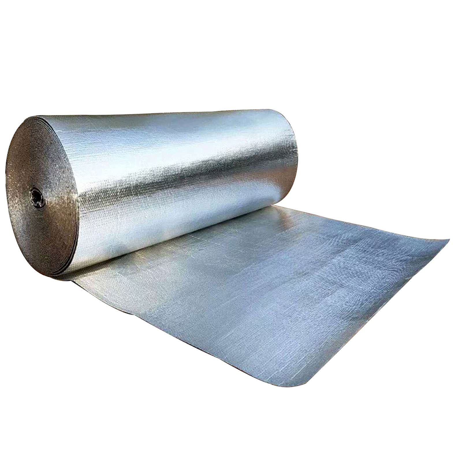 5mm Double Sided Reflective Aluminum Foil Bubble Insulation Roll - Heat Radiant Barrier for Crawlspace, Basement, Ceiling & Walls - Energy Efficient Thermal Insulation (1X15M/3.28X49.2FT) - Perfect for Home, RV, Garage & Attic Insulation Projects