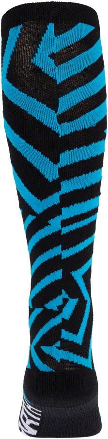 45NRTH Dazzle Midweight Knee Wool Sock - Warm Winter Hiking & Snow Sports Socks for Men & Women - Blue, Large - Perfect for Skiing, Snowboarding & Cold Weather Outdoor Activities