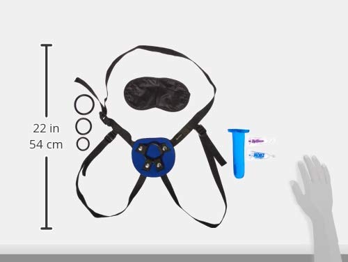 Fetish Fantasy First Timer's Strap-On Harness Dildo Set in Blue - Perfect for Couples, Beginners & LGBTQ+ Exploration