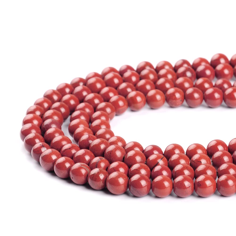 10mm Round Red Jasper Stone Beads for Jewelry Making - Natural Gemstone Beads for Bracelets, Necklaces & DIY Crafts (36pcs/Strand) - Perfect for Boho, Handmade & Healing Crystal Jewelry Designs
