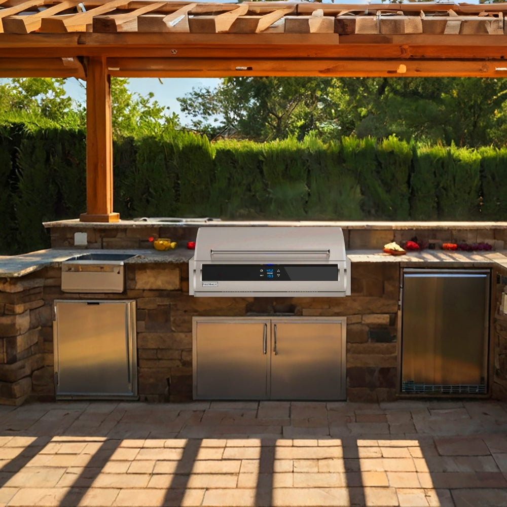 Fire Magic EL500i 35-Inch Built-In Smart Electric Grill with Single Control - Outdoor Kitchen BBQ, Patio Cooking, Backyard Entertaining (Model EL500i 3Z1E)