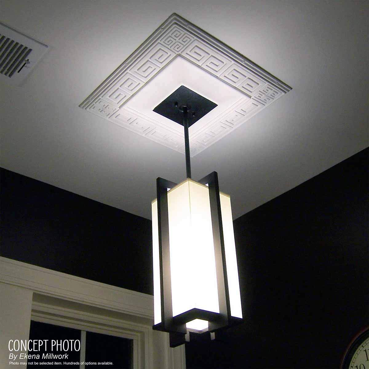 Ekena Millwork Brunswick Ceiling Medallion - Hand-Painted Americana Design for Home Decor | Perfect for Dining Rooms, Living Rooms & Entryways