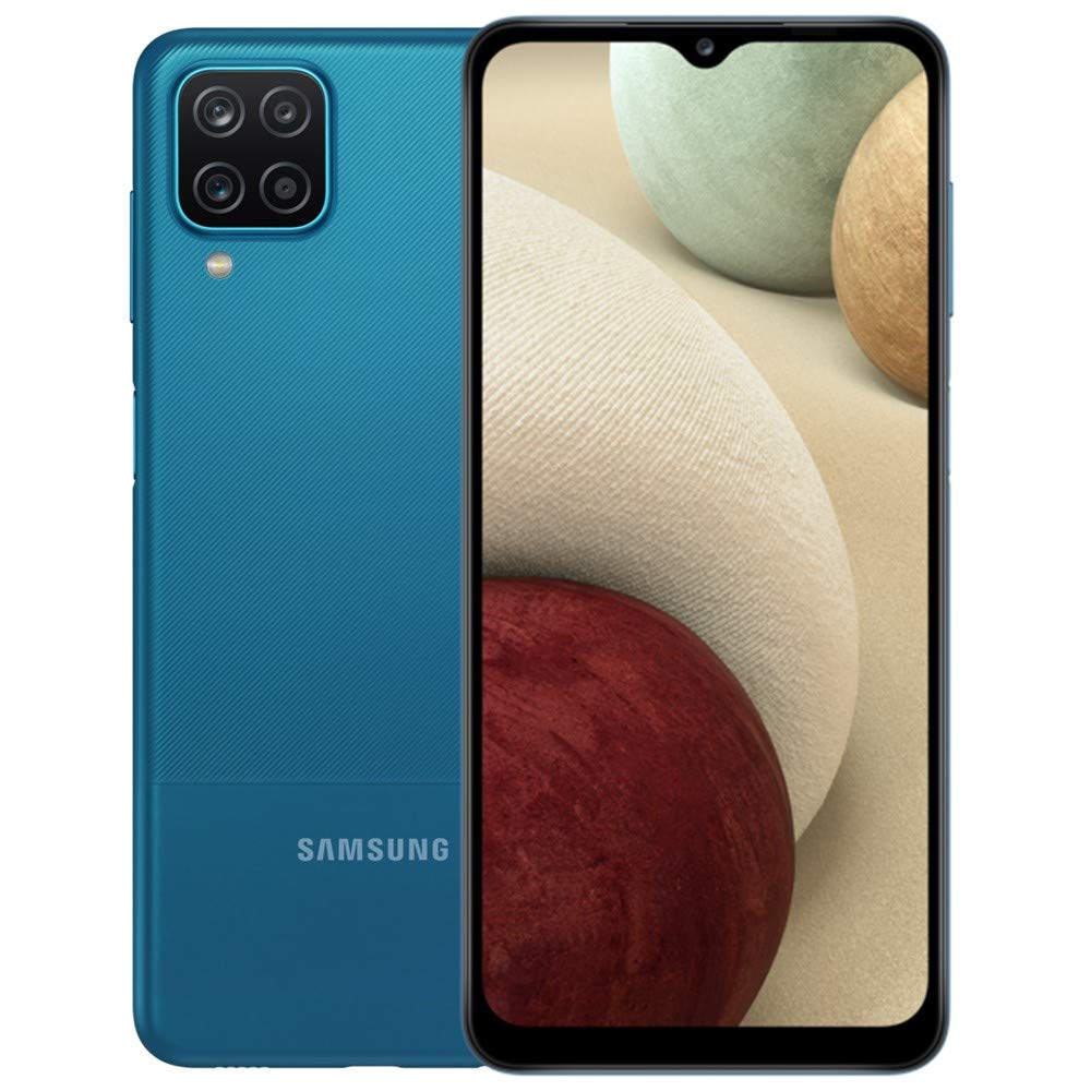 Samsung Galaxy A12 (A127M) 64GB Dual SIM Unlocked Smartphone - GSM Compatible, Latin America Version - No Warranty - Fast Car Charger Bundle - Blue | Perfect for Travel, Business & Everyday Use