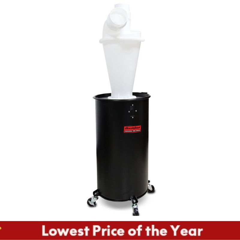 Dust Collector Cyclone Assembly DC38 - High Efficiency Dust Collection System for Woodworking, Metalworking & DIY Projects
