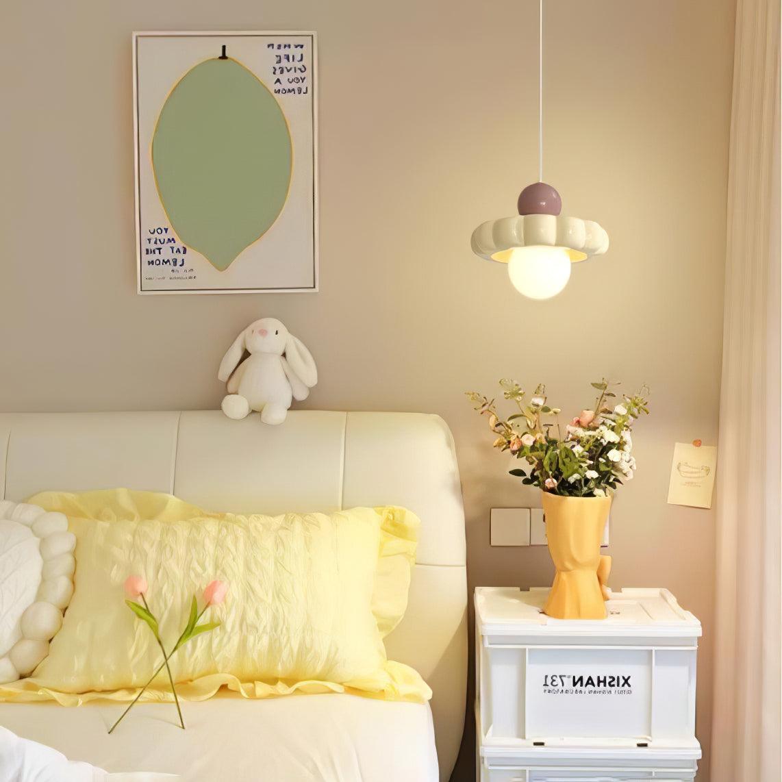 Stylish Cream Cloud Pendant Lamp - Modern Hanging Light Fixture for Bedroom, Living Room & Dining Room Decor