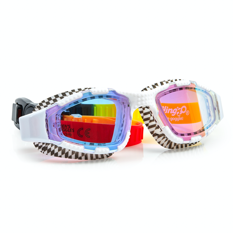 Street Vibe Swim Goggles - High Dive White | UV Protection Anti-Fog Swimming Goggles for Men & Women | Perfect for Pool, Beach & Competitive Swimming