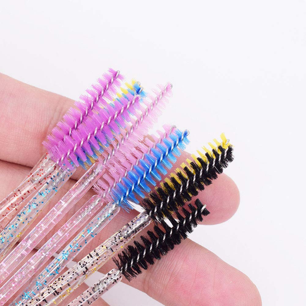 50 PCS Pink Eyelash Mascara Brushes - Professional Lashes Makeup Applicator Wands for Salon & Home Use - Perfect for Eyelash Extensions, False Lashes Application & Makeup Kits