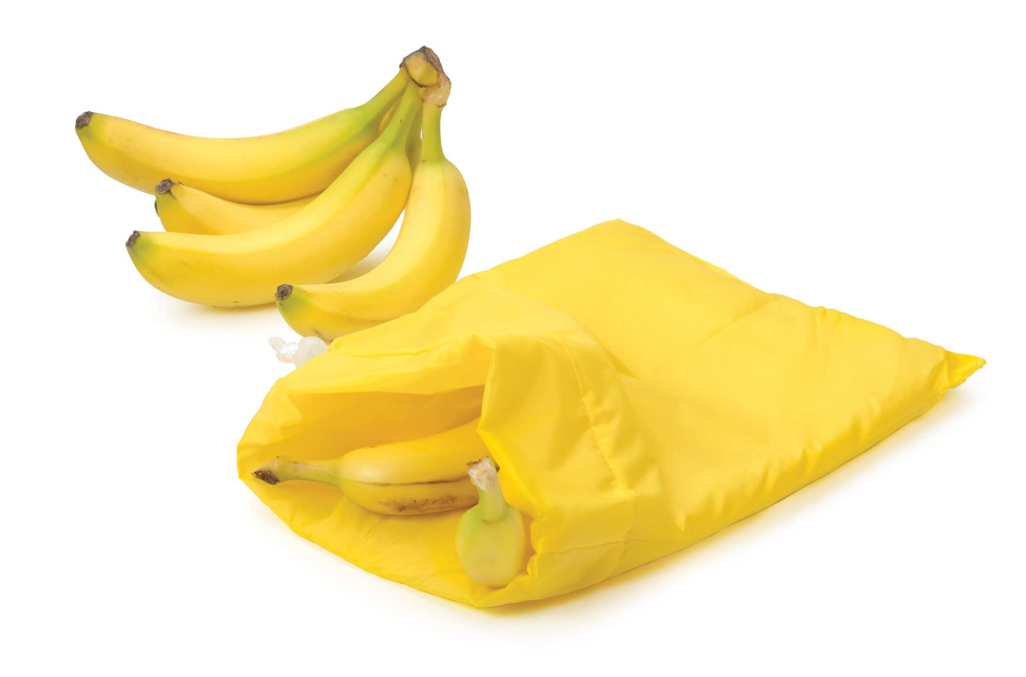 RSVP International Food Safe Nylon Banana Storage Bag - 11.5x13.75 Inches, Yellow - Keep Bananas Fresh Longer for Home, Office, and Travel Use