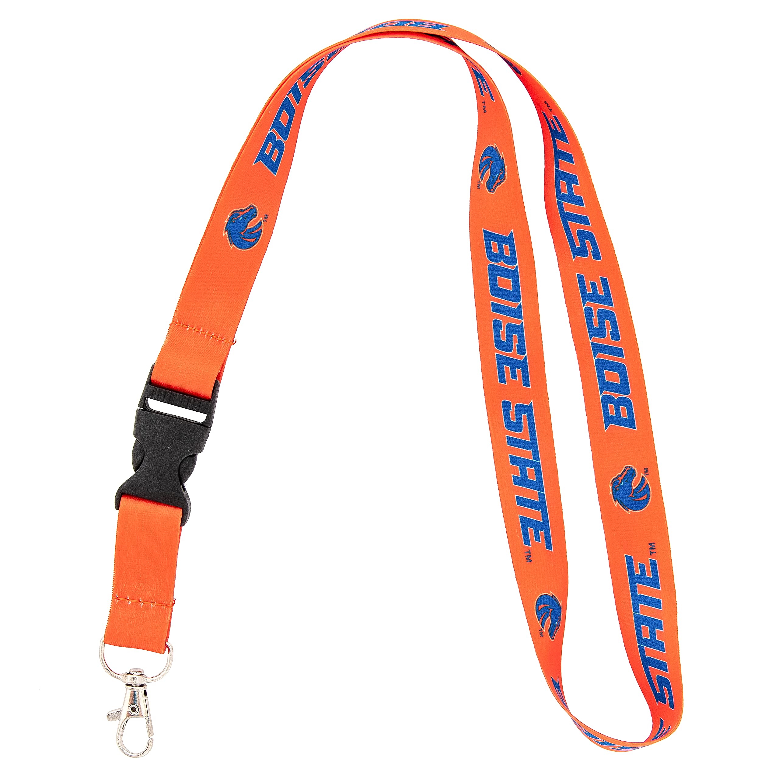 Boise State Bruins Lanyard - Detachable Keychain for ID Badge & Keys (Orange) - School & Office Use
